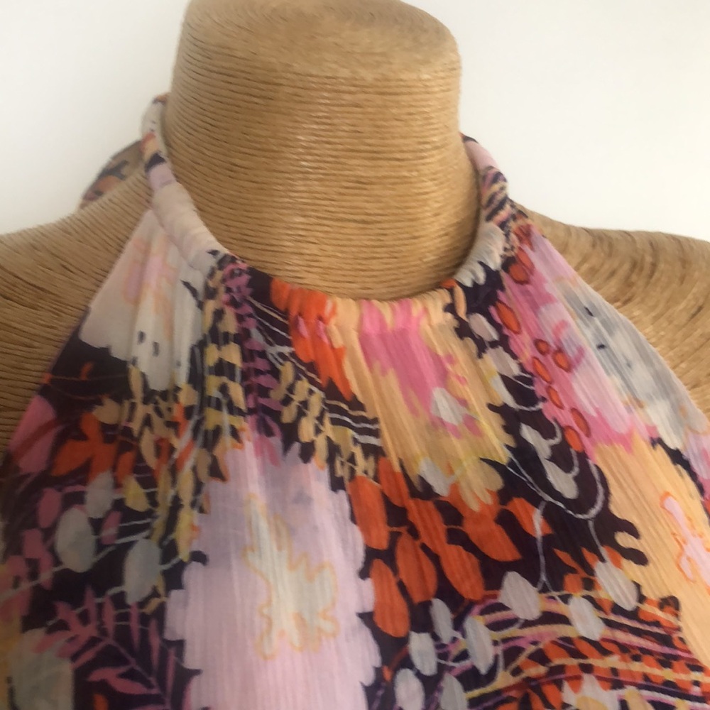A.L.C Floral Halter Maxi Dress size 2 - Picture 9 of 14